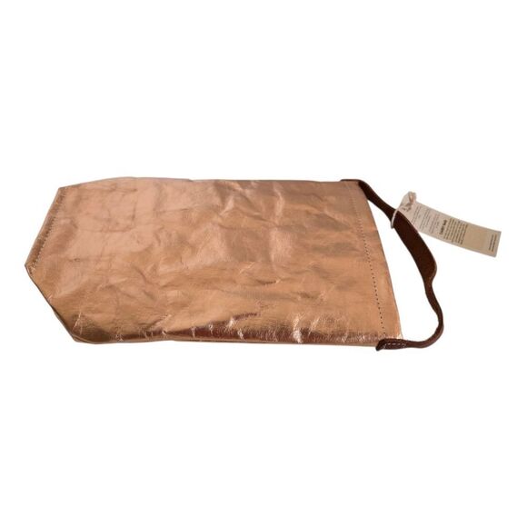 Wine Bag Carrying Tote Leather Handle Paper Cooler Bag Made In Italy READ - Picture 8 of 11